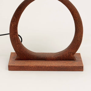 English Elm Decorative Wood Base Table Lamp with Fabric Shade for Bedroom or Living Room B346P325421