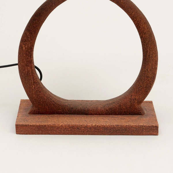 English Elm Decorative Wood Base Table Lamp with Fabric Shade for Bedroom or Living Room B346P325421