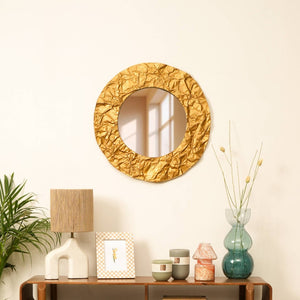 English Elm Titan Round Wall Mirror 24 Inch Frameless Minimalist Accent for Any Modern Room B346P356172