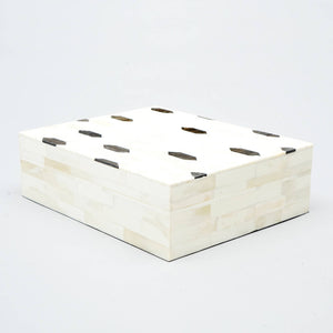 English Elm Geomatric Black White Nesting Box Set of 3 Mdf Graphic Storage for Shelf or Console B346P356187