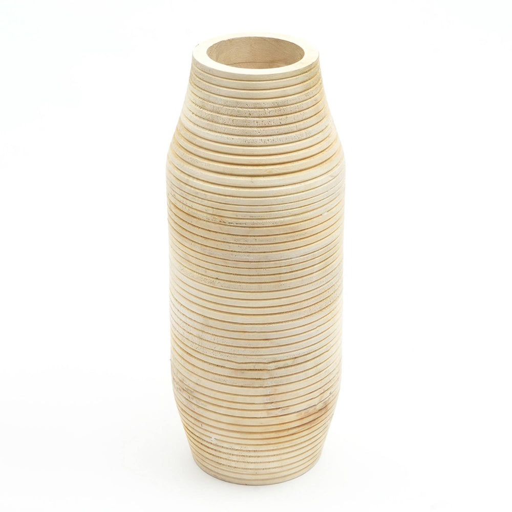 English Elm Decorative Mango Wood Tall Sculptural Vase for Living Room Entryway or Dining Space B346P392307