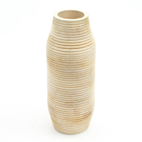 English Elm Decorative Mango Wood Tall Sculptural Vase for Living Room Entryway or Dining Space B346P392307