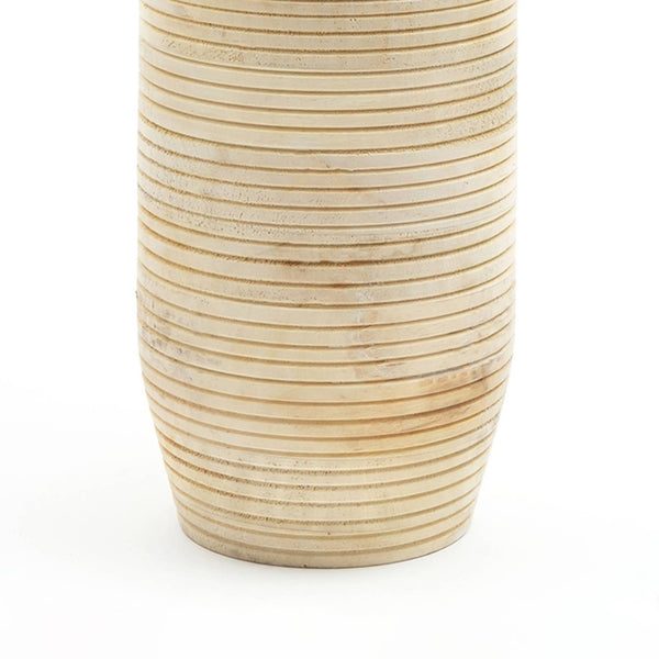 English Elm Decorative Mango Wood Tall Sculptural Vase for Living Room Entryway or Dining Space B346P392307