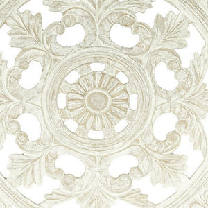 English Elm White Handcrafted Wooden Wall Panel Artisan Square Accent for Living Room or Bedroom B346P392396