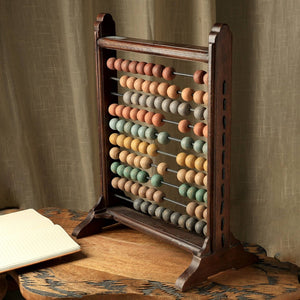English Elm Kofi Mango Wood Abacus Handcrafted Decorative Accent for Desk or Bookshelf B346P400482