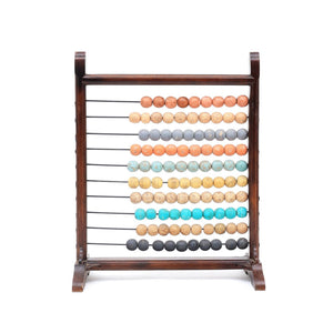 English Elm Kofi Mango Wood Abacus Handcrafted Decorative Accent for Desk or Bookshelf B346P400482
