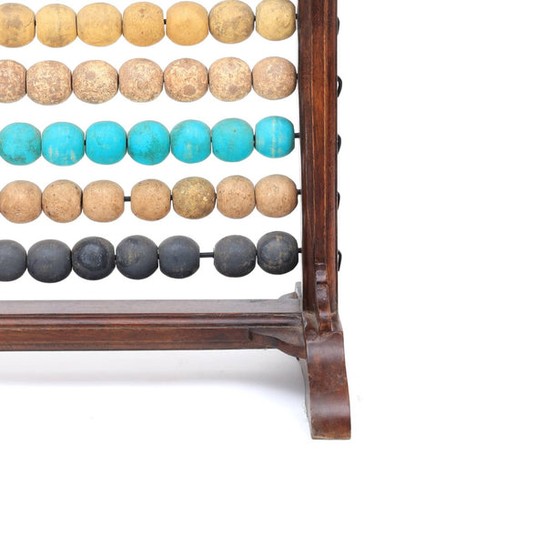 English Elm Kofi Mango Wood Abacus Handcrafted Decorative Accent for Desk or Bookshelf B346P400482