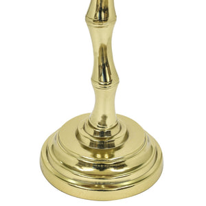 English Elm Gold Marble Top Accent Table with Sculptural Bamboo Aluminum Base for Living Room B346P515495