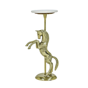 English Elm Swan Sculptural Gold Aluminum End Table with Genuine Marble Top for Living Room B346P515499