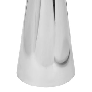 English Elm Silver Pedestal End Table with Polished Black Marble Top for Modern Living Spaces B346P515505