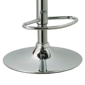 English Elm Contemporary Swivel Barstool Leatherette Grid Seat Chrome Arms Adjustable Height B347P337569