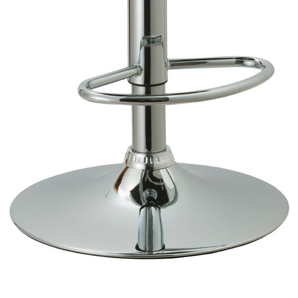 English Elm Contemporary Swivel Barstool Leatherette Grid Seat Chrome Arms Adjustable Height B347P337569