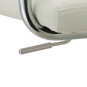 English Elm Contemporary Swivel Barstool Leatherette Grid Seat Chrome Arms Adjustable Height B347P337569