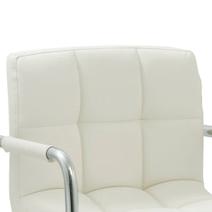 English Elm Contemporary Swivel Barstool Leatherette Grid Seat Chrome Arms Adjustable Height B347P337569