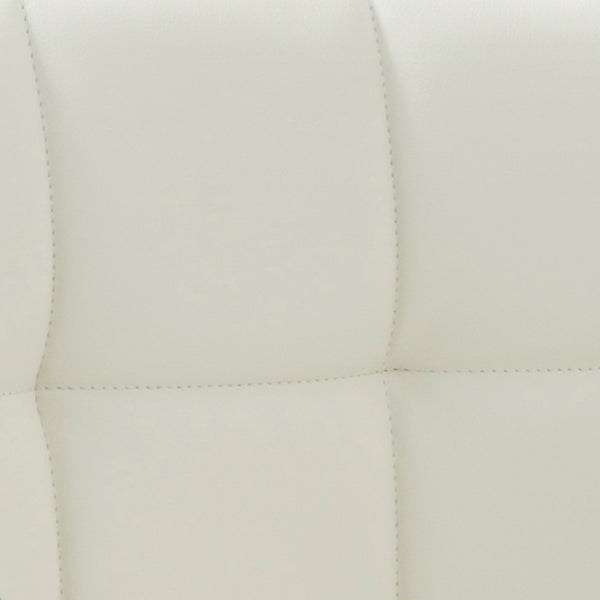 English Elm Contemporary Swivel Barstool Leatherette Grid Seat Chrome Arms Adjustable Height B347P337569