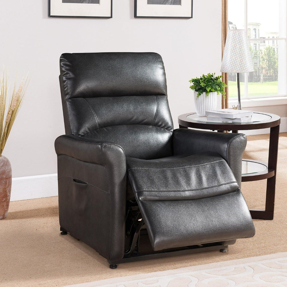 English Elm Contemporary Power Lift Recliner Chair in Faux Leather for Living Room Daily Use B347P340261