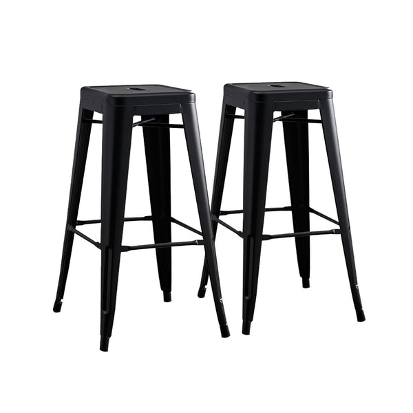 English Elm Backless Metal Bar Stools Set of 2 Industrial Peg Leg Design for Kitchen Island B347P341508