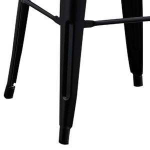 English Elm Backless Metal Bar Stools Set of 2 Industrial Peg Leg Design for Kitchen Island B347P341508