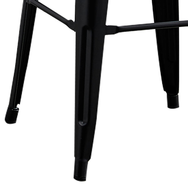 English Elm Backless Metal Bar Stools Set of 2 Industrial Peg Leg Design for Kitchen Island B347P341508
