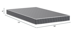 English Elm 6-inch Waterproof Foam Twin Mattress with Quilted Breathable Cover for Guest Rooms B347P345027
