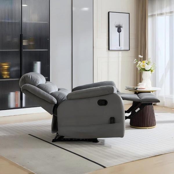 English Elm Steph Fabric Recliner with Lumbar Massage for Modern Living Room Relaxation B347P348742