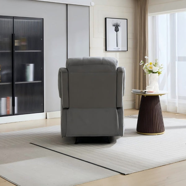 English Elm Steph Fabric Recliner with Lumbar Massage for Modern Living Room Relaxation B347P348742
