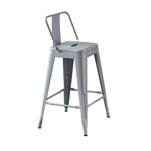 English Elm Modern Steel Bucket Back Barstools Set of 2 Distressed Industrial Kitchen Counter Seating B347P349310
