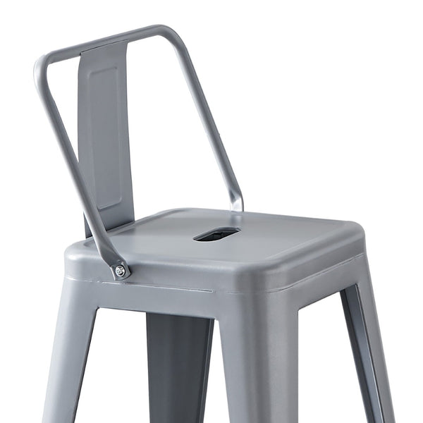 English Elm Modern Steel Bucket Back Barstools Set of 2 Distressed Industrial Kitchen Counter Seating B347P349310
