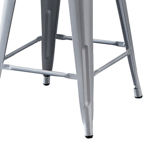 English Elm Modern Steel Bucket Back Barstools Set of 2 Distressed Industrial Kitchen Counter Seating B347P349310