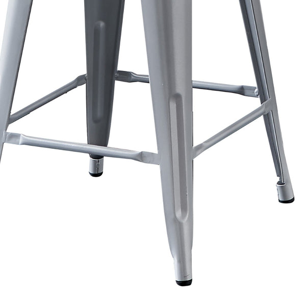 English Elm Modern Steel Bucket Back Barstools Set of 2 Distressed Industrial Kitchen Counter Seating B347P349310