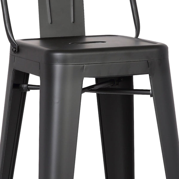 English Elm Modern Steel Bucket Back Barstools Welded Frame Matte Finish for Kitchen or Home Bar B347P349324