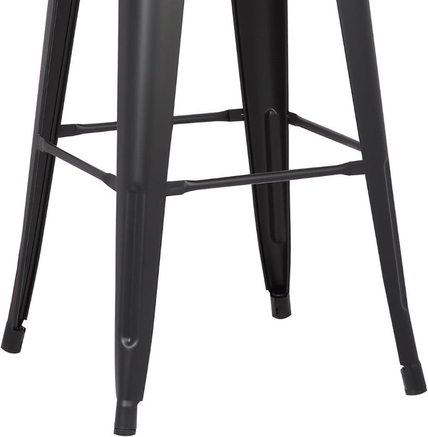 English Elm Modern Steel Bucket Back Barstools Welded Frame Matte Finish for Kitchen or Home Bar B347P349324