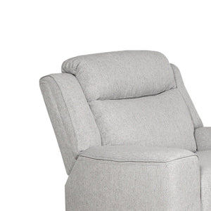 English Elm Modern White Upholstered Recliner Chair Plush Cushioned Seat for Living Rooms B347P391276
