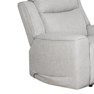 English Elm Modern White Upholstered Recliner Chair Plush Cushioned Seat for Living Rooms B347P391276