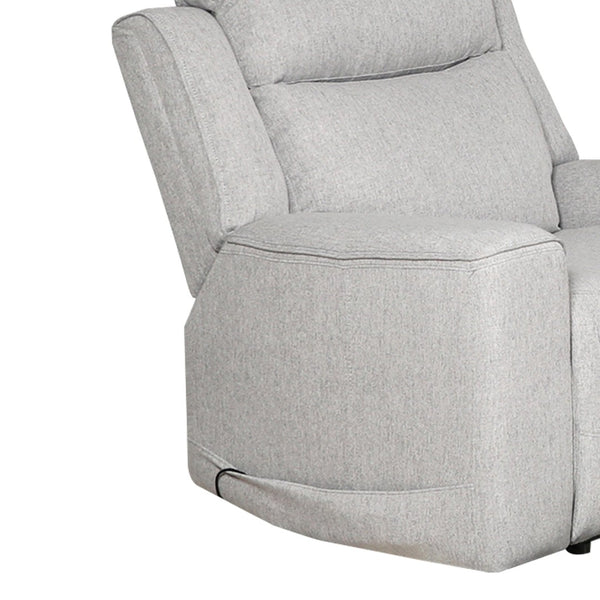 English Elm Modern White Upholstered Recliner Chair Plush Cushioned Seat for Living Rooms B347P391276