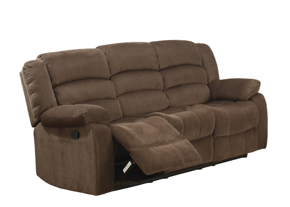 English Elm Modern Three Seat Polyester Sofa with Lumbar Massager and Cushioned Pillow Armrests B347P399468