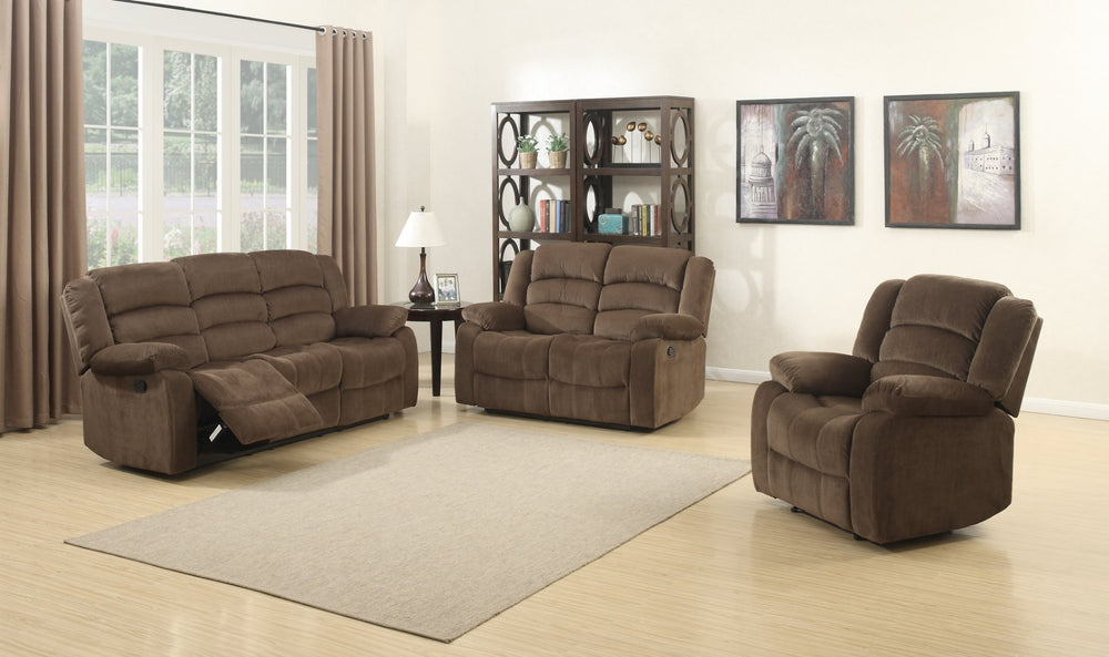 English Elm Modern Three Seat Polyester Sofa with Lumbar Massager and Cushioned Pillow Armrests B347P399468
