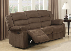 English Elm Modern Three Seat Polyester Sofa with Lumbar Massager and Cushioned Pillow Armrests B347P399468