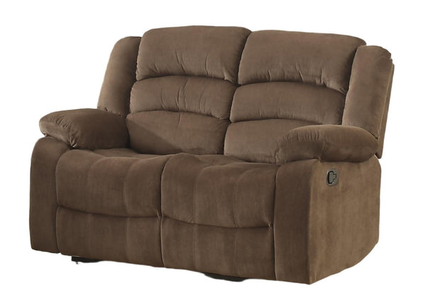 English Elm Modern Two Seat Reclining Loveseat with Massage Lumbar Polyester Upholstery B347P399475