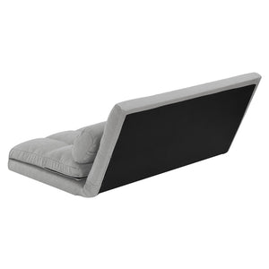 English Elm 3-fold Convertible Floor Mattress with Pillows High Density Foam Guest Sofa Bed Light Gray B347P404204