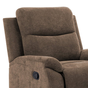 English Elm Ronald Contemporary Recliner Chair with Pillow Top Cushions and Luxe Brown Fabric B347P404456