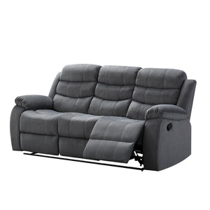 English Elm Lumbar Massage Recliner Sofa with Solid Wood Frame for Living Room Comfort B347P404581