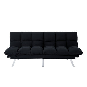 English Elm Multifunctional Velvet Sleeper Sofa Foldable 2 Seater Corduroy Couch for Studio Apartments B347P421406