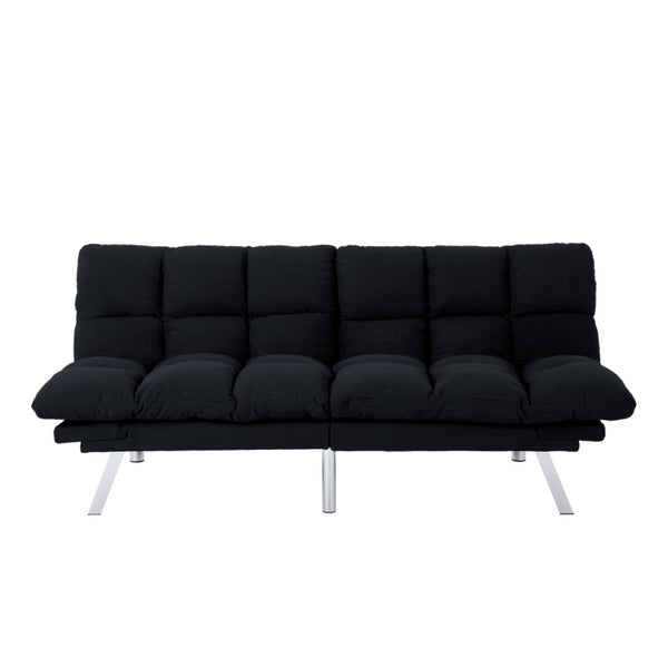 English Elm Multifunctional Velvet Sleeper Sofa Foldable 2 Seater Corduroy Couch for Studio Apartments B347P421406
