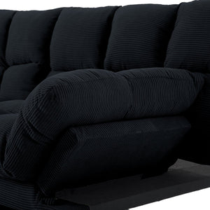 English Elm Multifunctional Velvet Sleeper Sofa Foldable 2 Seater Corduroy Couch for Studio Apartments B347P421406