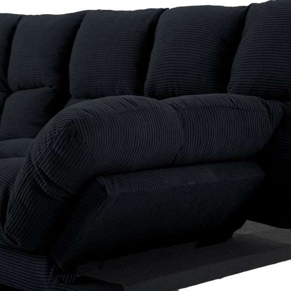 English Elm Multifunctional Velvet Sleeper Sofa Foldable 2 Seater Corduroy Couch for Studio Apartments B347P421406