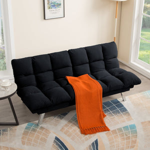 English Elm Multifunctional Velvet Sleeper Sofa Foldable 2 Seater Corduroy Couch for Studio Apartments B347P421406