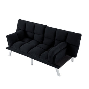 English Elm Multifunctional Velvet Sleeper Sofa Foldable 2 Seater Corduroy Couch for Studio Apartments B347P421406