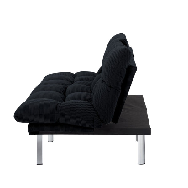 English Elm Multifunctional Velvet Sleeper Sofa Foldable 2 Seater Corduroy Couch for Studio Apartments B347P421406