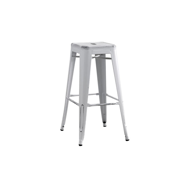 English Elm Backless Steel Bar Stools Set of 2 Industrial Coastal Distressed Finish for Kitchen Islands B347P444220